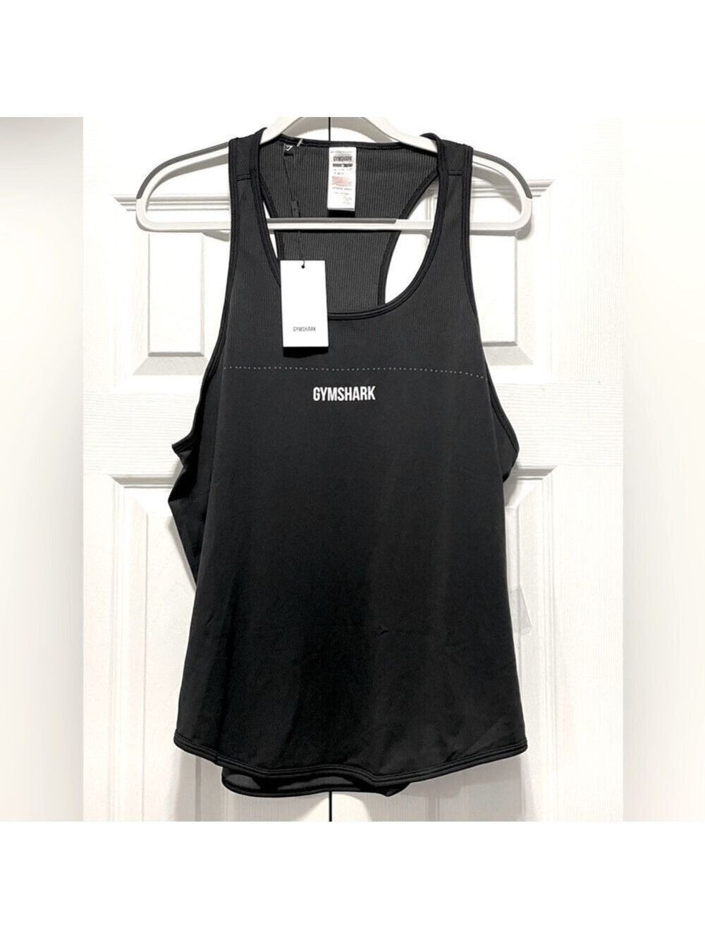 NWT GYMSHARK Breeze Lightweight Seamless Tank Top Black Medium